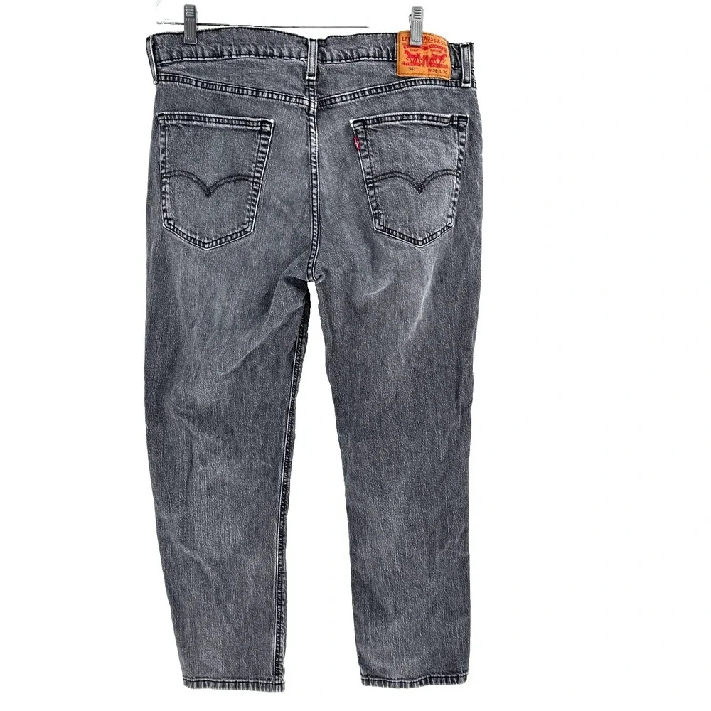Levis 541 Straight Leg Jeans Men's 36X30 Vintage Black Wash Cowboy Rodeo Western